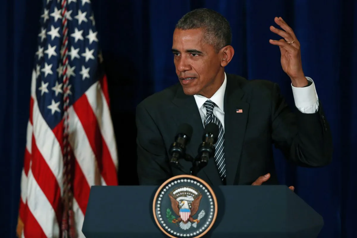 U.S. President Barack Obama speaks during a press conference in Kuala Lumpur, Malaysia, Sunday, Nov. 22, 2015.(AP Photo/Lai Seng Sin)