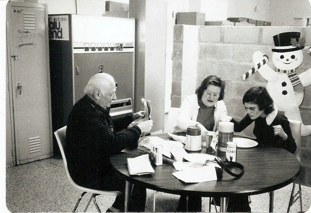 In this undated photo provided by Bill Liblick, David Liblick, left sits with Mollie Liblick, center, and Paula Liblick at Letchworth Village in Rockland County, New York. (Bill Liblick via AP)