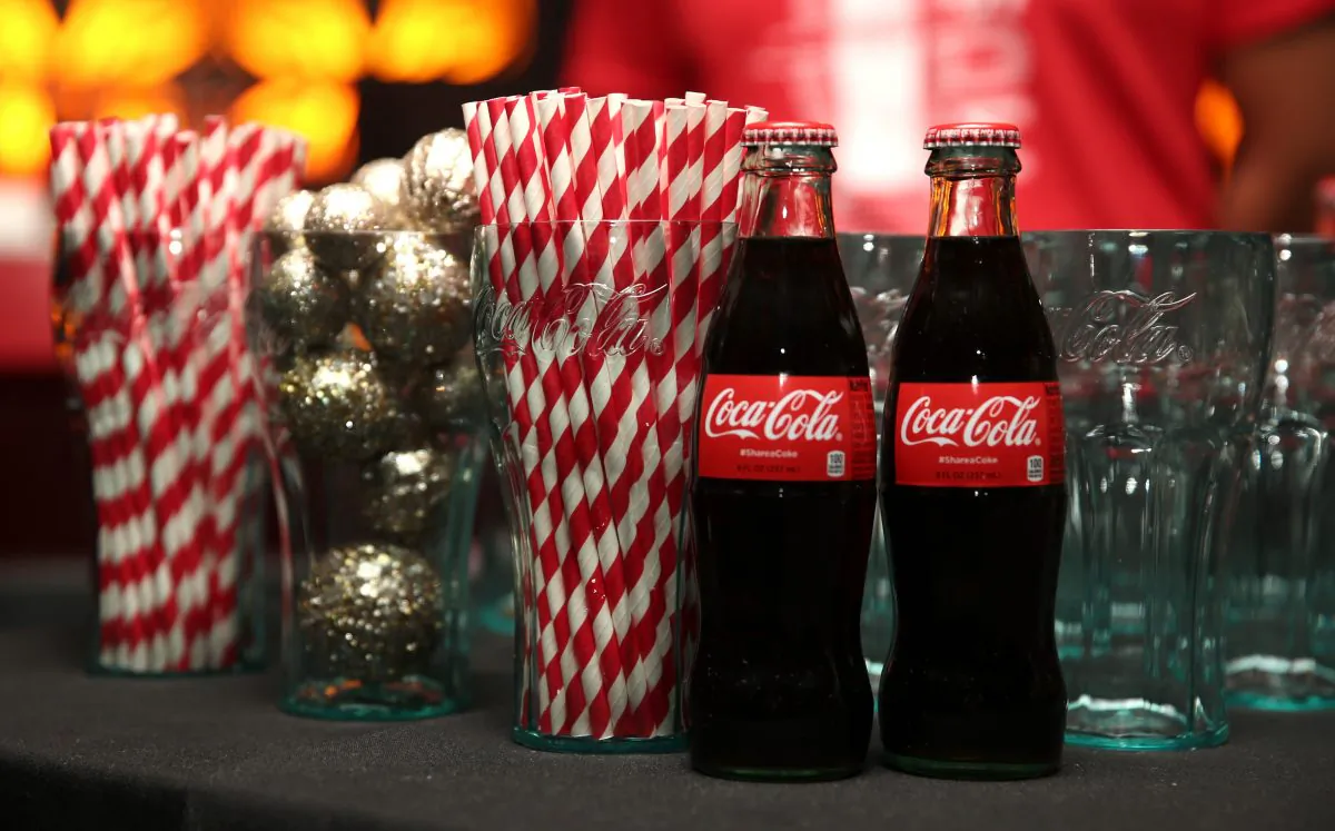 Coca-Cola bottles are seen on display at the 2015 American Music Awards Pre Party in Los Angeles, Calif., on Nov. 20, 2015. (Todd Williamson/Getty Images for CSE)