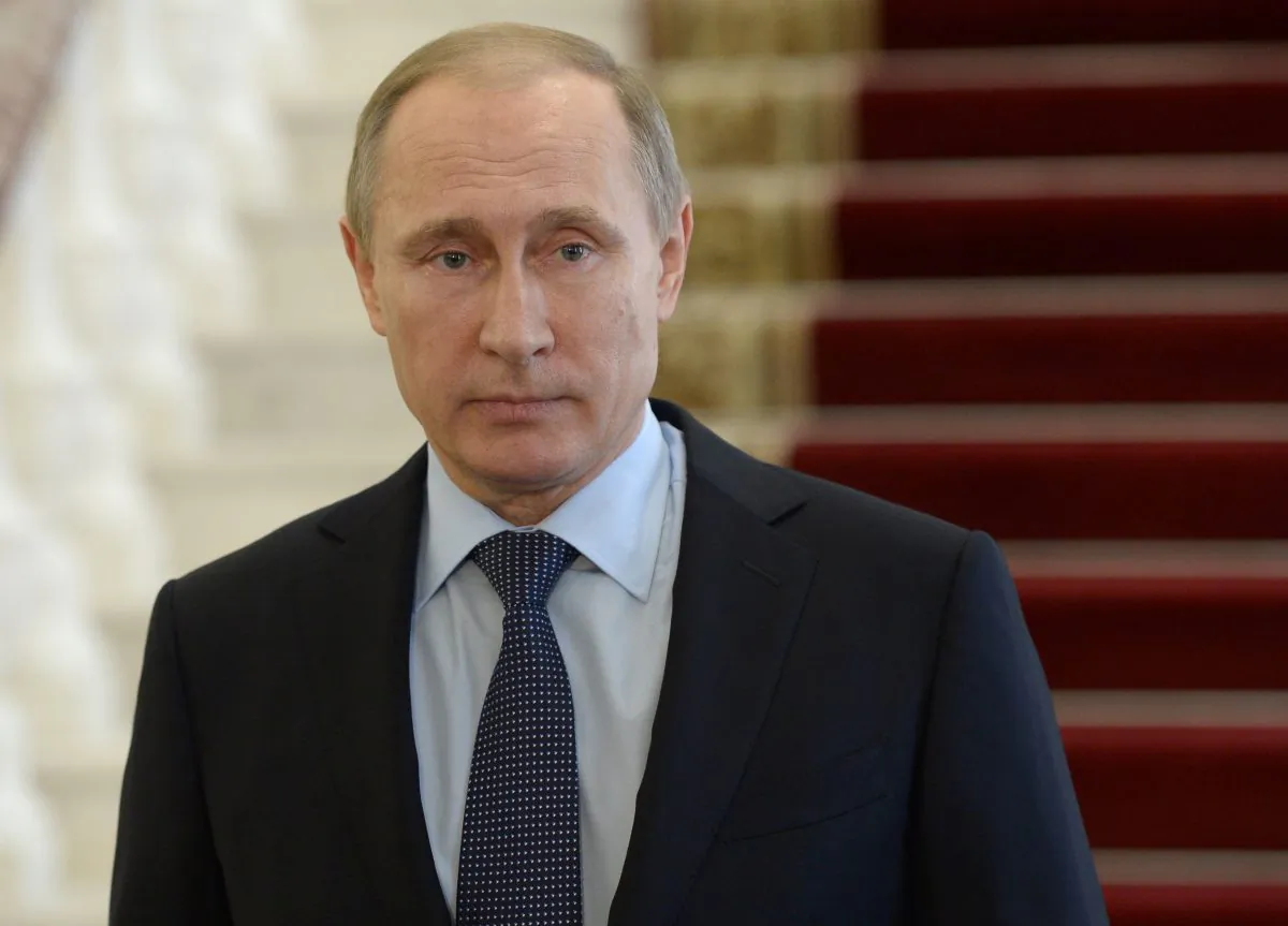Russian President Vladimir Putin meets the press in Nizhny Tagil in the Ural mountains, Russia, on Wednesday, Nov. 25, 2015. (Alexei Nikolsky/Sputnik, Kremlin Pool Photo via AP)