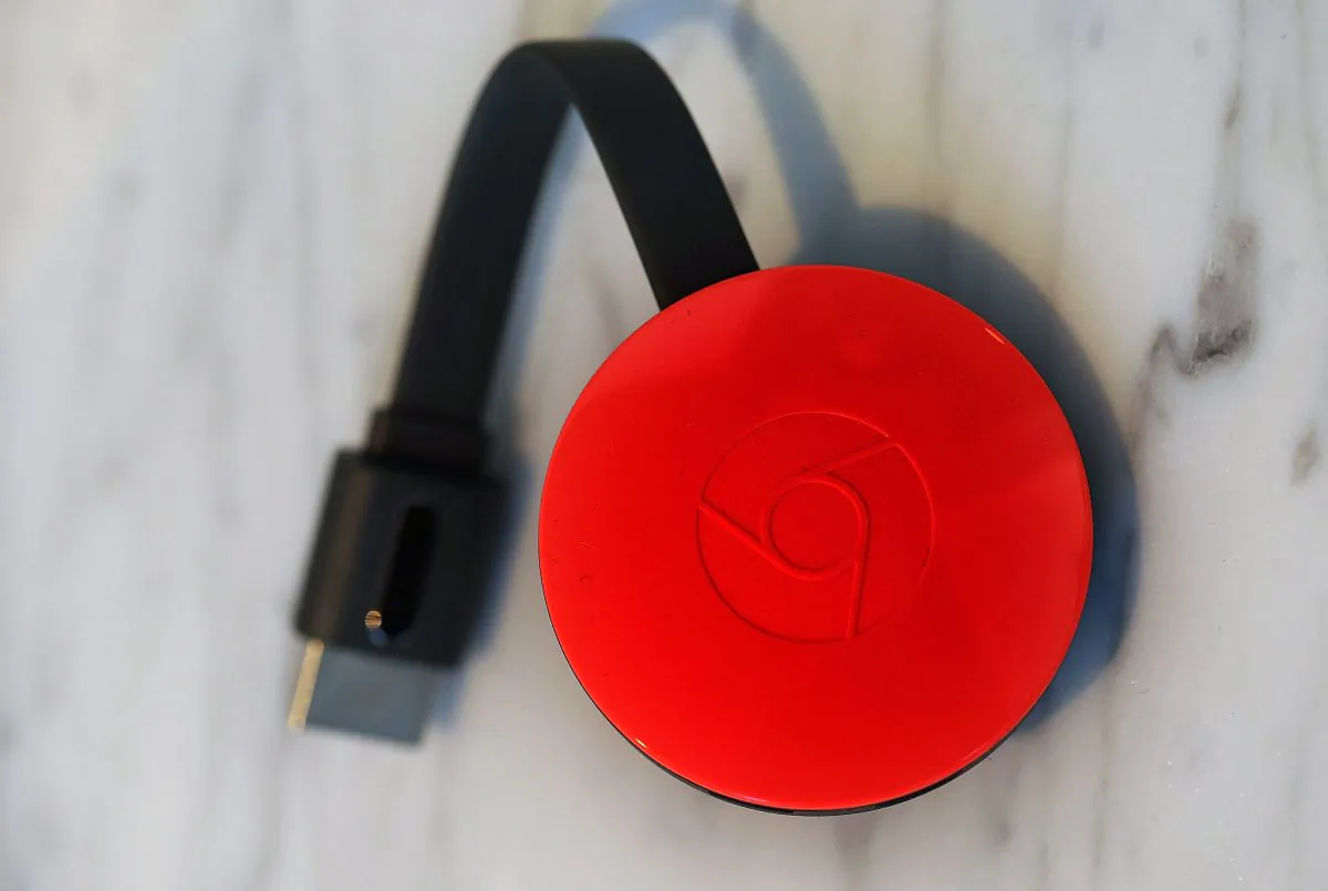The Google Chromecast during a Google media event on Sept. 29, 2015 in San Francisco. Connected televisions will soon be ubiquitous across households in the U.S. (Justin Sullivan/Getty Images)