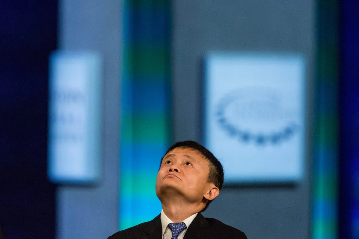 Jack Ma, executive chairman of Alibaba Group, speaks at the Clinton Global Initiative's closing session on September 29, 2015 in New York City. (Andrew Burton/Getty Images)