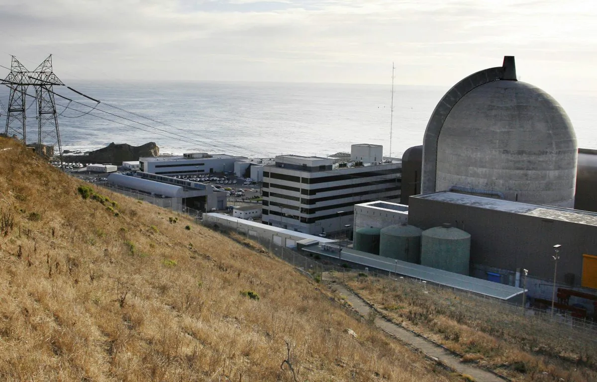 One of Pacific Gas and Electric's Diablo Canyon Power Plant's nuclear reactors in Avila Beach on California's central coast on Nov. 3, 2008. Without new operating licenses, the plant can't run past 2025. Renewing a nuclear power license is a lengthy proposition, and so even with years to go it's fast becoming a late hour. (AP Photo/Michael A. Mariant)