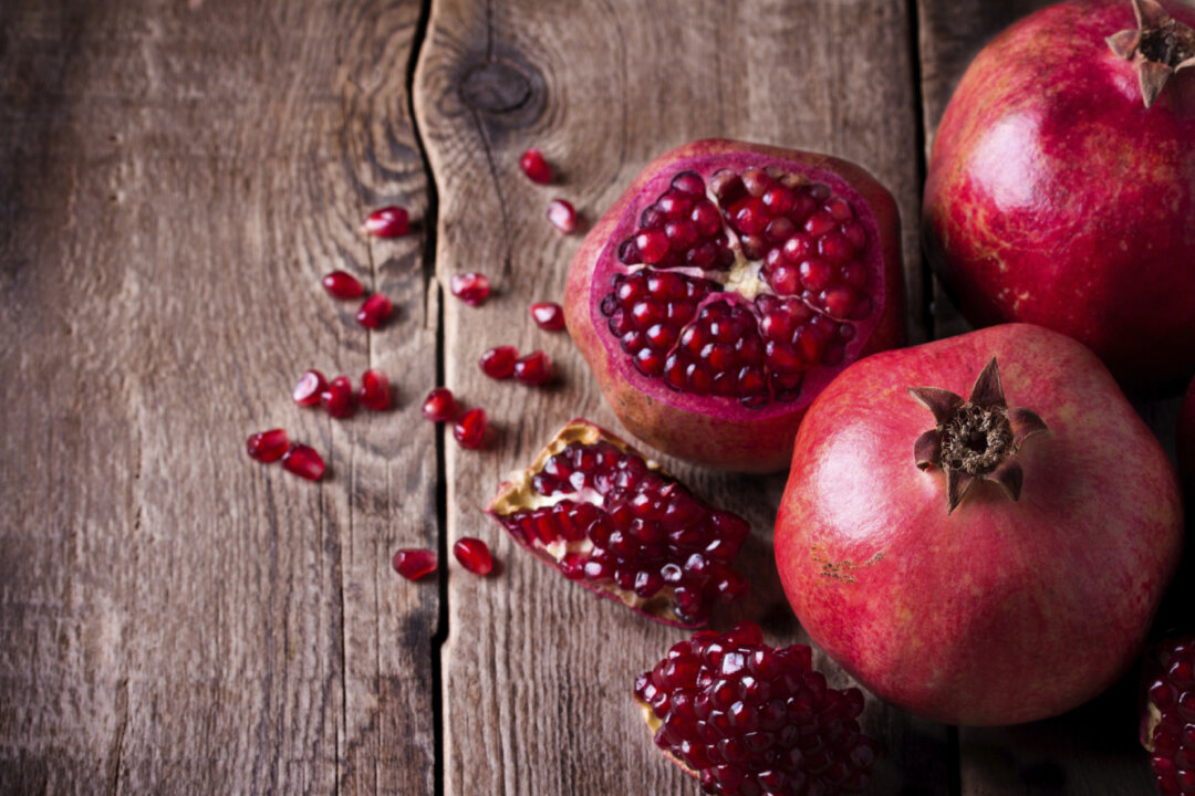 Pomegranates may take a little more work to eat, but the effort pays biochem- ical benefits. ((oxyzay/iStock)