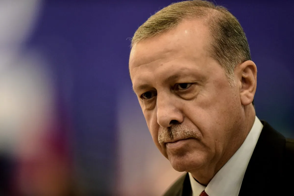Turkish President Recep Tayyip Erdogan arrives to attend the first working session during the G20 Leaders Summit in Antalya, Turkey, on Nov. 15, 2015. (Ozan Kose/AFP/Getty Images)