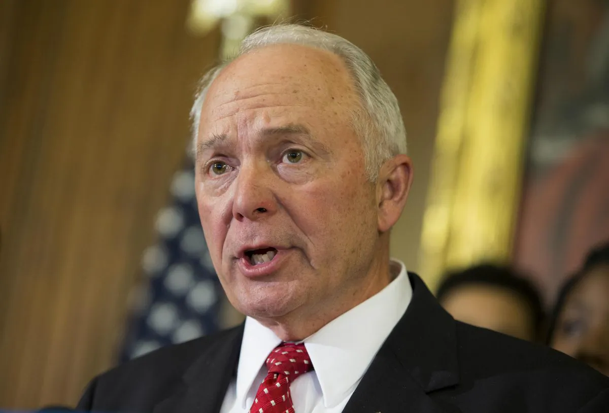 House Education and the Workforce Committee Chairman Rep. John Kline (R-Minn.) at a news conference on Capitol Hill in Washington, D.C., on May 7, 2014. The House is ready to vote Wednesday on a long-sought rewrite of the 2002 No Child Left Behind education law that would roll back the federal government's authority to push academic standards and tell schools how to improve. (AP Photo/Evan Vucci)