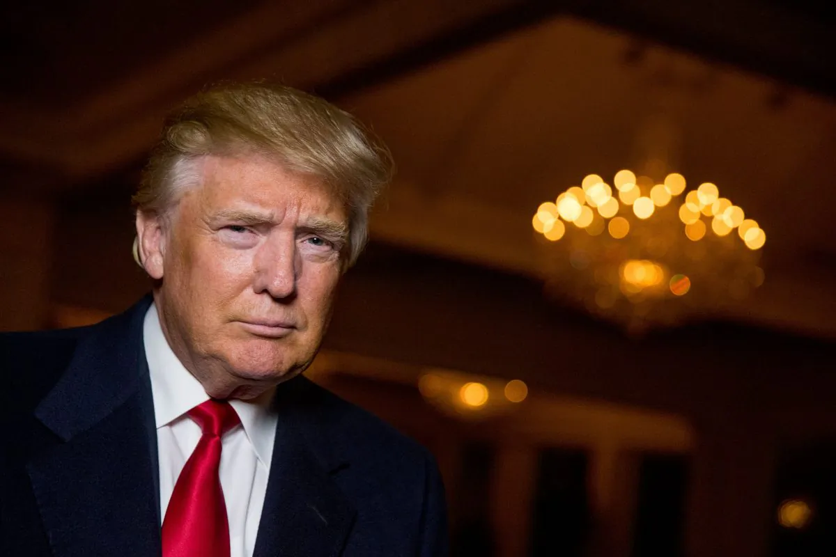 Donald Trump poses for a portrait in Sterling, Va., on Dec. 2, 2015. (AP Photo/Andrew Harnik)