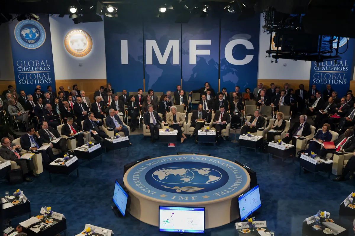 International Monetary Fund Managing Director Christine Lagarde speaks at the 40th anniversary of the IMFC meeting at the IMF Headquarters in Washington, April 20, 2013. (Stephen Jaffe/IMF via Getty Images)
