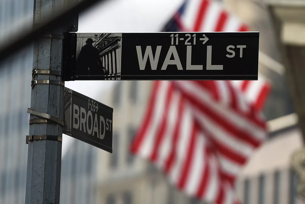 A Wall Street road sign near the New York Stock Exchange (NYSE) in New York City on Oct. 16, 2014. (Jewel Samad/AFP/Getty Images)
