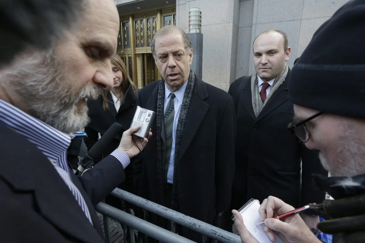 Josh Dratel, attorney for Ross William Ulbricht, speaks to reporters outside Manhattan Federal court, Wednesday, Feb. 4, 2015, in New York. Ulbricht was convicted on Feb. 4 of creating and operating an underground website that prosecutors said enabled drug dealers around the world to reach customers they would never find on the street. (AP Photo/Mary Altaffer)