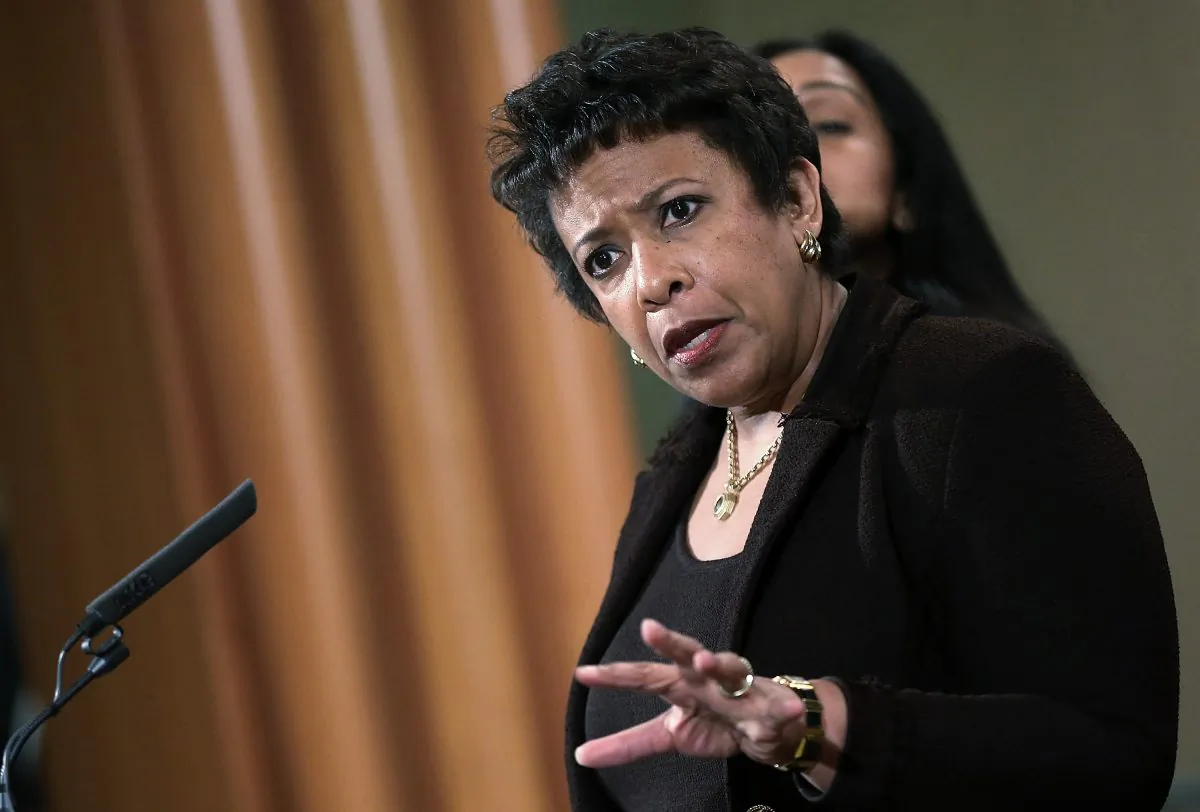 U.S. Attorney General Loretta Lynch answers questions during a press conference at the Department of Justice in Washington, D.C., on Dec. 7, 2015. (Win McNamee/Getty Images)