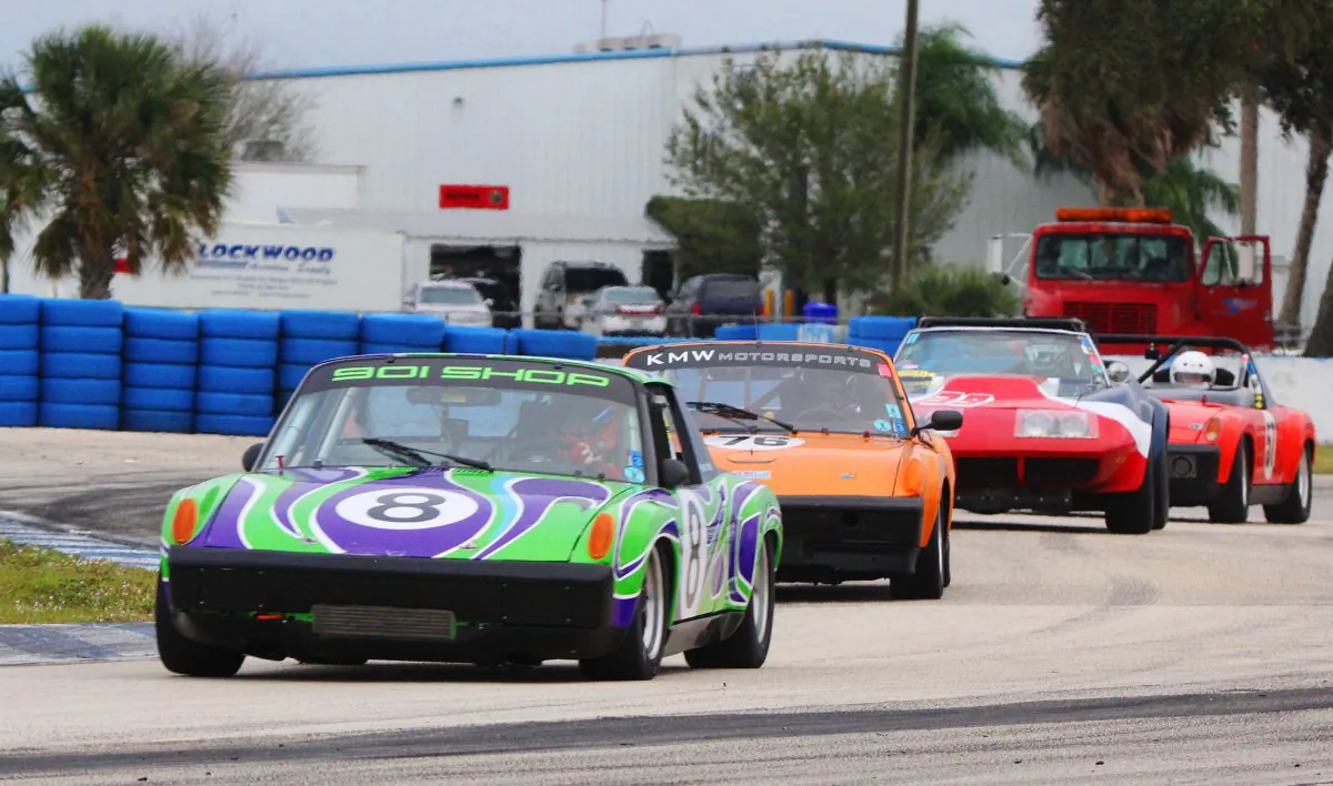 Sebring seemed to enter a time warp over the weekend as cars from four decades ago banged wheels at the HSR season finalé. (Chris Jasurek/Epoch Times)