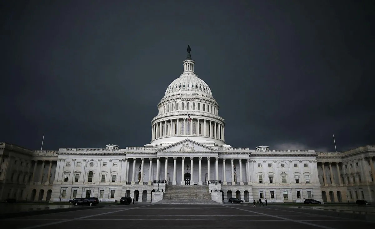 Storm clouds fill the sky over the U.S. Capitol Building in Washington, D.C., on June 13, 2013. (Mark Wilson/Getty Images)