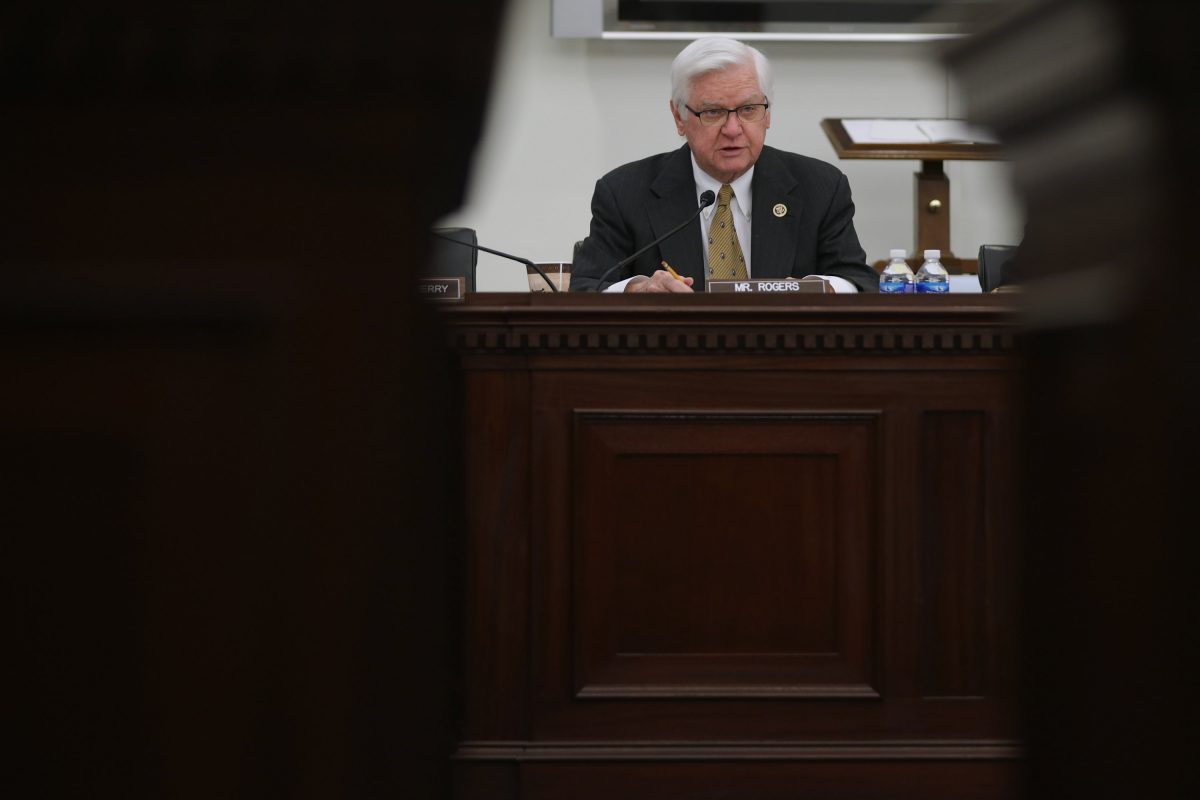 Appropriations Committee Chairman Hal Rogers (R-Ky.) delivers opening remarks during a hearing of the Military Construction, Veterans Affairs, and Related Agencies Subcommittee about the Veterans Affairs Department's budget in Washington, D.C., on March 4, 2015. (Chip Somodevilla/Getty Images)
