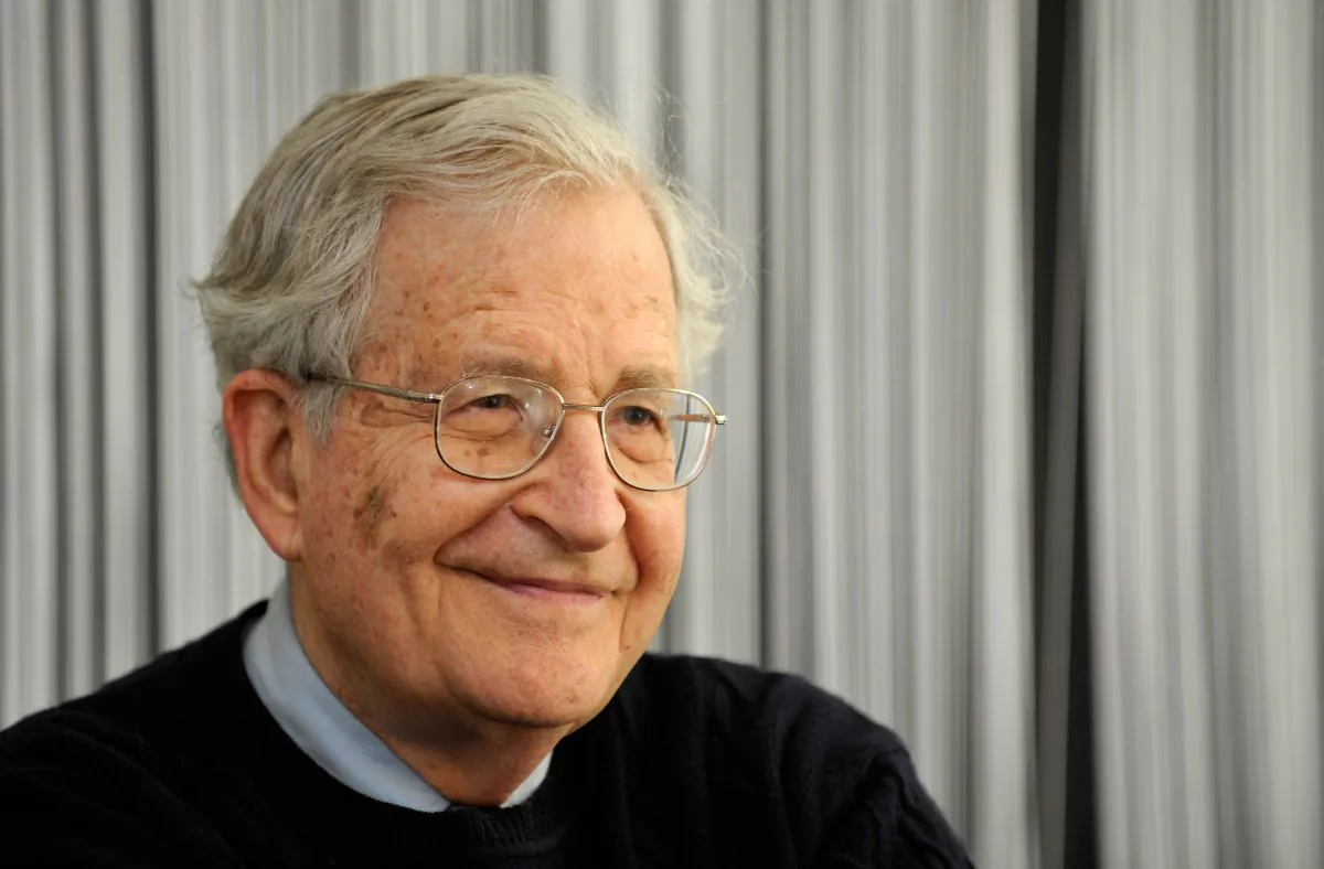 U.S. linguist, philosopher, and political activist Noam Chomsky at a press conference in the southern German city of Stuttgart on March 23, 2010. (Sascha Schuermann/AFP/Getty Images)
