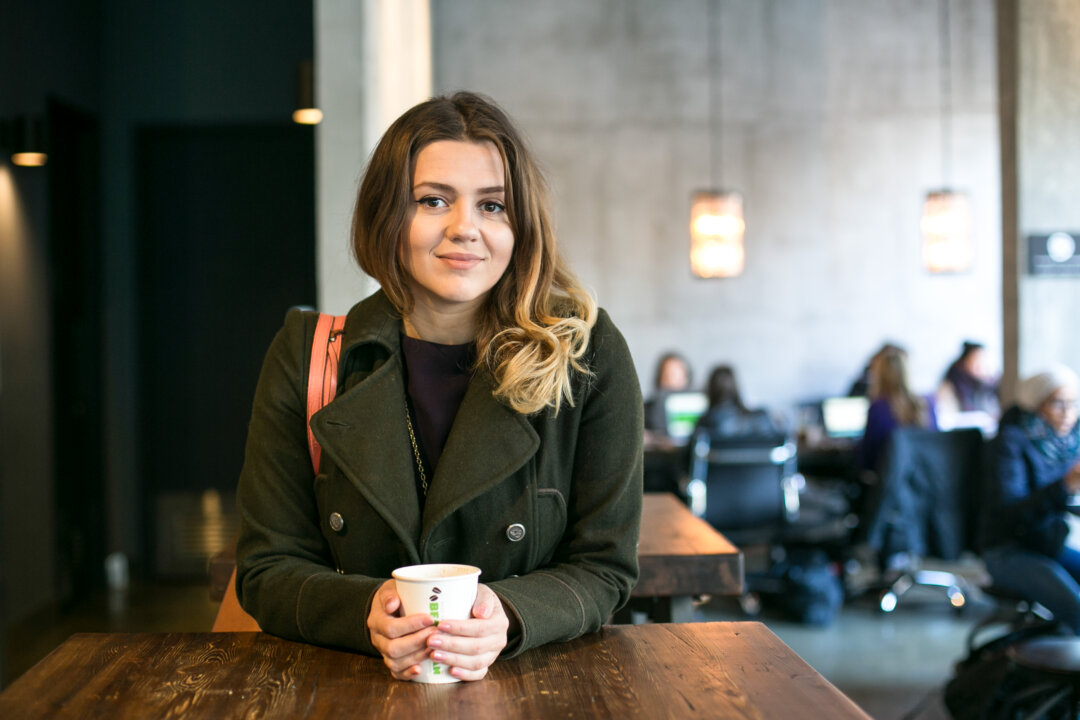 Helena Bala in Bean and Bean coffee shop in New York on Nov. 23, 2015. (Samira Bouaou/Epoch Times)