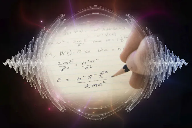 Schrodinger equation on a notepad (Graham Underwood/iStock) Background: (AGS Andrew/iStock)