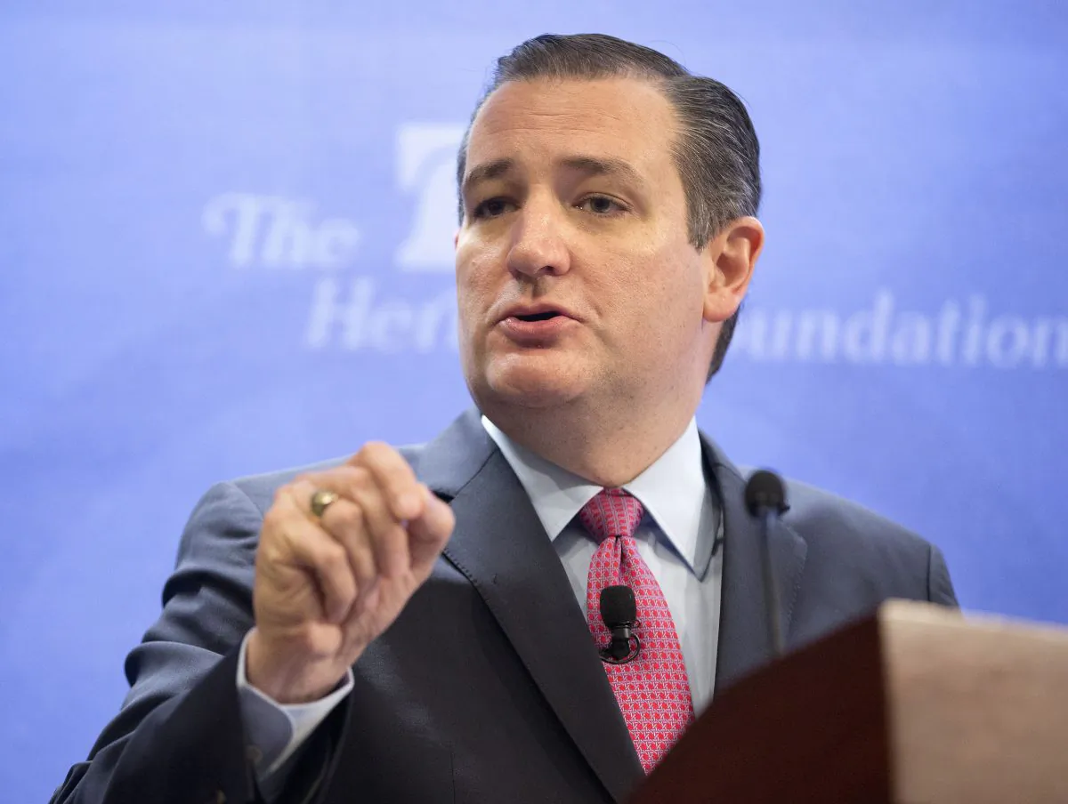 In this Dec. 10, 2015 file photo, Republican presidential candidate Sen. Ted Cruz, R-Texas speaks in Washington. (AP Photo/Pablo Martinez Monsivais)