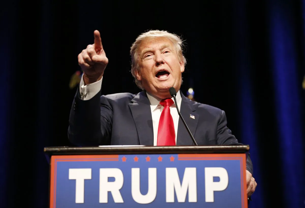 Republican presidential candidate Donald Trump speaks at a rally in Las Vegas on Dec. 14, 2015. (AP Photo/John Locher)
