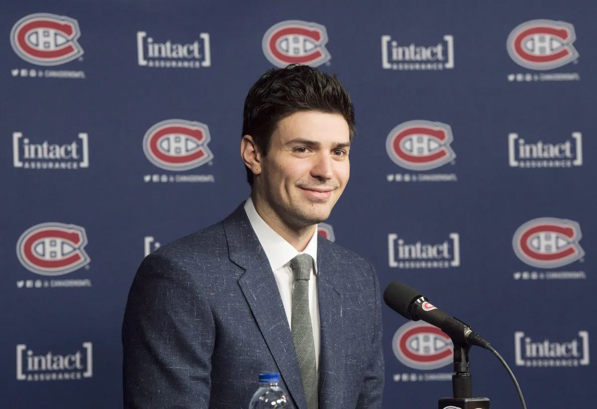 Montreal Canadiens’ goaltender Carey Price speaks to the media after winning the Lou Marsh award as Canada’s Athlete of the Year in Montreal on Dec. 15. (The Canadian Press/Ryan Remiorz)