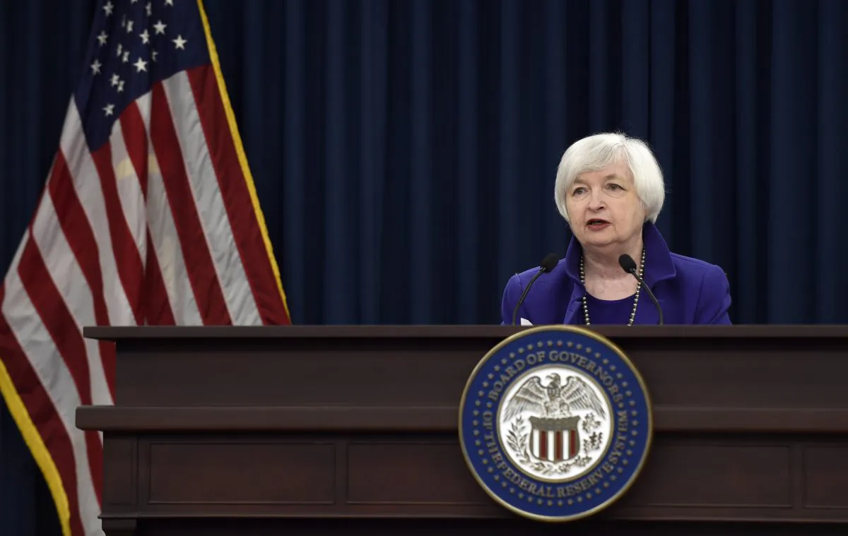 Federal Reserve Chair Janet Yellen during a news conference in Washington on Dec. 16, 2015, on the Fed's decision to raise its key rate by a quarter-point. (AP Photo/Susan Walsh)