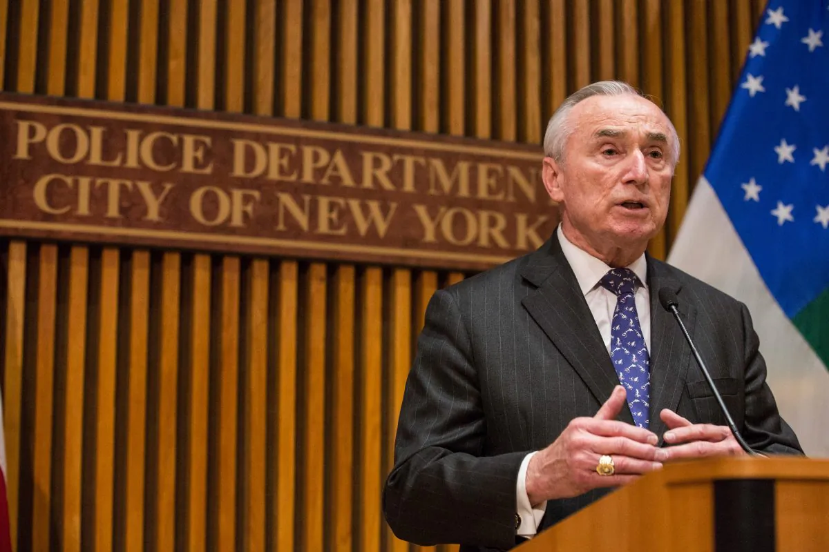New York Police Department (N.Y.P.D.) Commissioner Bill Bratton answers questions at a press conference after speaking at the New York Police Department Shield Conference on December 16, 2015 in New York City. (Andrew Burton/Getty Images)