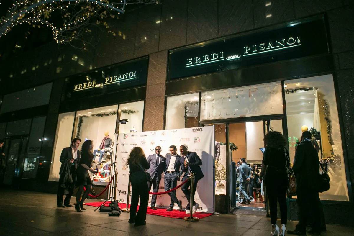 The 14th anniversary celebration of Eredi Pisano boutique on Madison Avenue in New York on Dec. 8, 2015. (Benjamin Chasteen/Epoch Times)