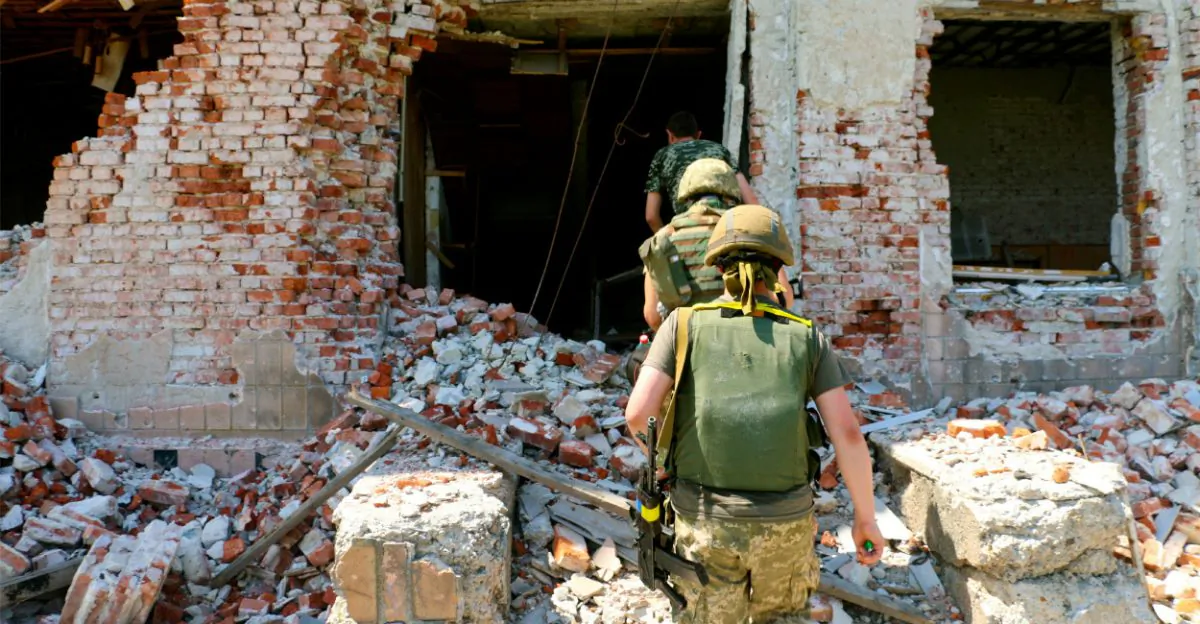 Many villages in eastern Ukraine have been reduced to ruins by fighting. (Nolan Peterson/The Daily Signal)