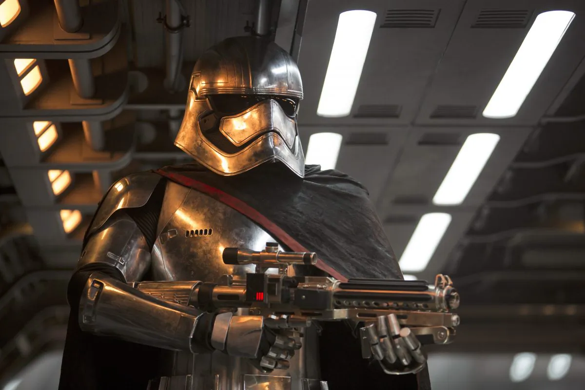 Gwendoline Christie (Stormtrooper Captain Phasma) in "Star Wars: The Force Awakens" (David James/©Lucasfilm 2015 Ltd./Walt Disney Studios Motion Pictures)