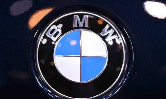  BMW logo is seen during the 83rd Geneva Motor Show in Geneva, Switzerland, on March 5, 2013. (Harold Cunningham/Getty Images)