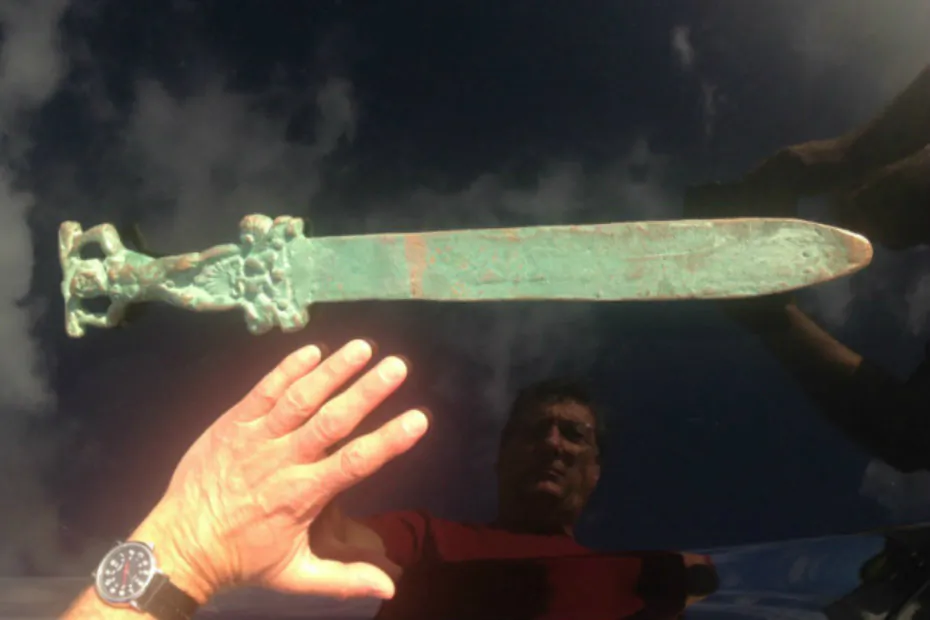 The sword found near Oak Island, Canada. (National Treasure Society/InvestigatingHistory.org)