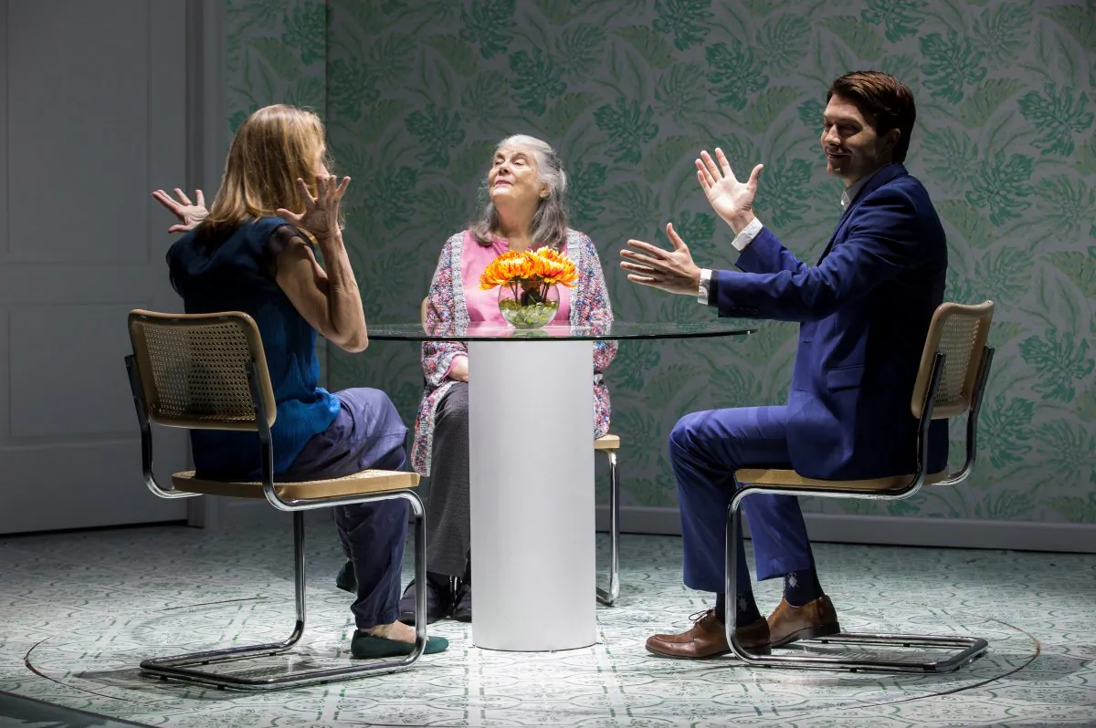  (L–R) Tess (Lisa Emery), her mother Marjorie (Lois Smith) and Walter (Noah Bean), a computer who serves as a companion to Marjorie in "Marjorie Prime."  (Jeremy Daniel)