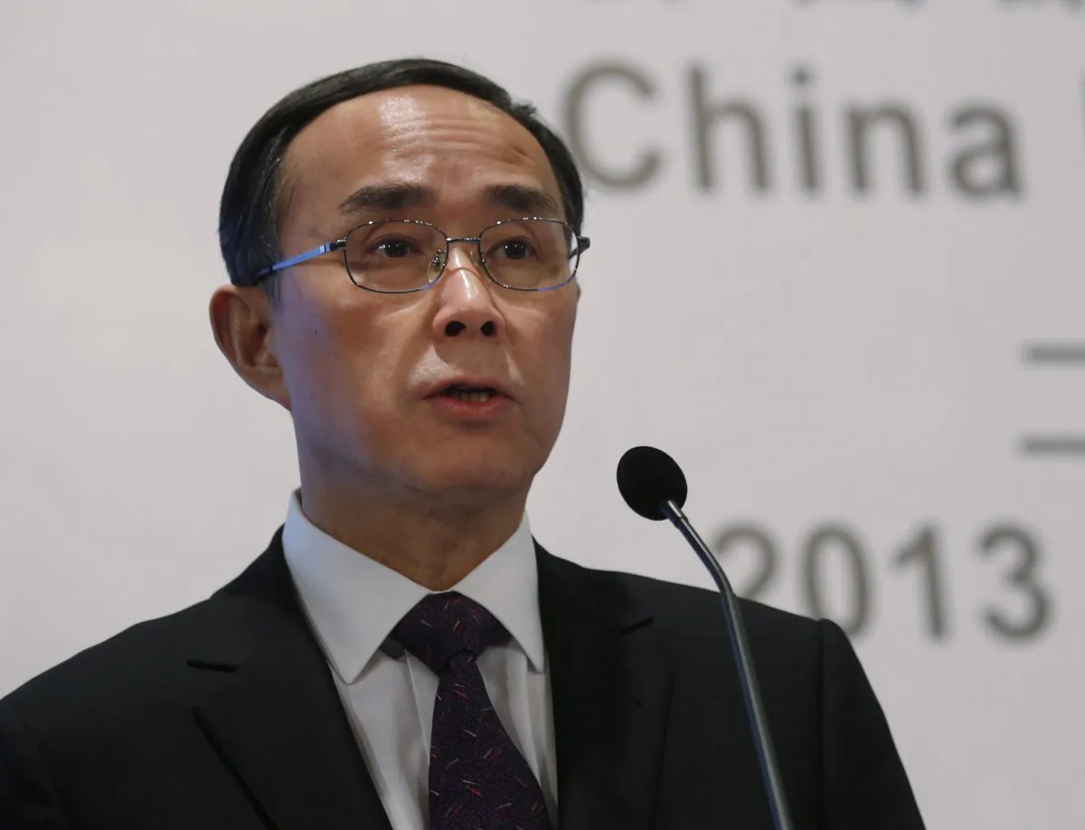 Former Chairman of China Unicom Ltd. Chang Xiaobing speaks at a press conference to announce the company's 2013 earnings in Hong Kong on Feb. 27, 2014. The Central Committee of Discipline Inspection announced that Chang was investigated for "severe disciplinary violations" on Dec. 27, 2015. (AP Photo/Kin Cheung)
