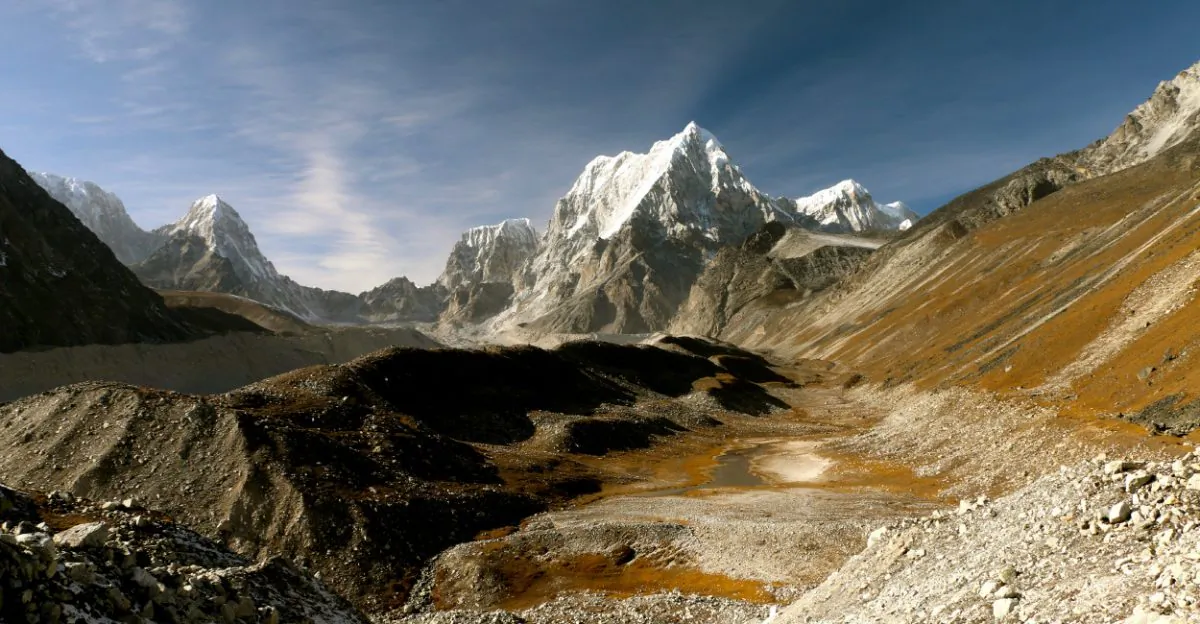 No one to help you here: The Himalayan wilderness looms over the way to the Nangpa La. (Nolan Peterson/The Daily Signal)
