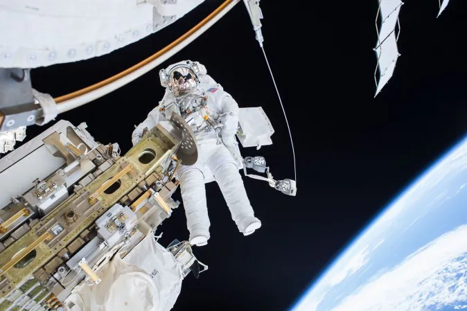 Expedition 46 on Dec. 21, 2015 spacewalk. (NASA)