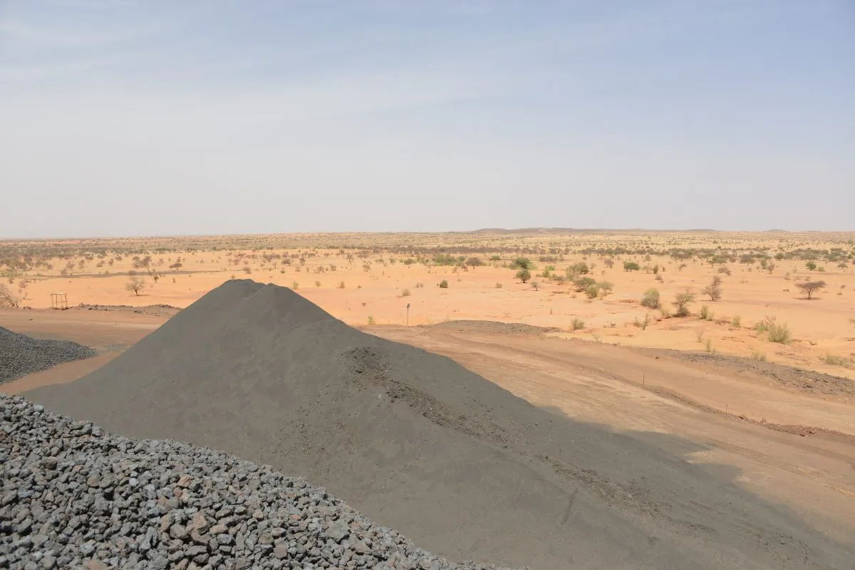 Manganese ore is seen at the Tambao mine, 350 kilometers (220 miles) northeast of the capital Ouagadougou, Burkina Faso, on April 5, 2015. (Ahmed Ouoba/AFP/Getty Images)