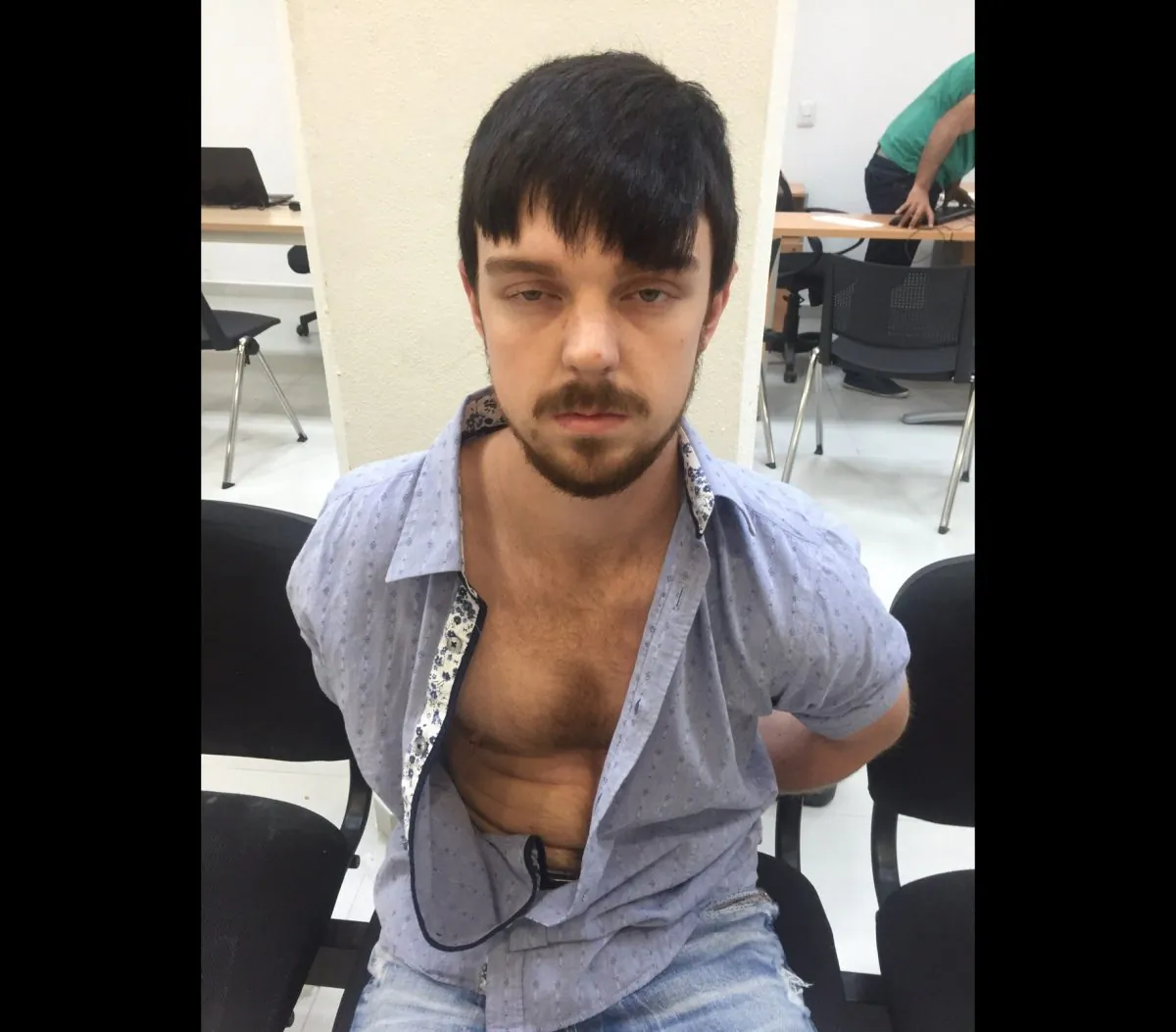 Ethan Couch, after he was taken into custody in Puerto Vallarta, Mexico, on Dec. 28, 2015. U.S. authorities said the Texas teenager serving probation for killing four people in a drunken-driving wreck after invoking an "affluenza" defense, was in custody in Mexico, weeks after he and his mother disappeared. (Mexico's Jalisco state prosecutor's office via AP)