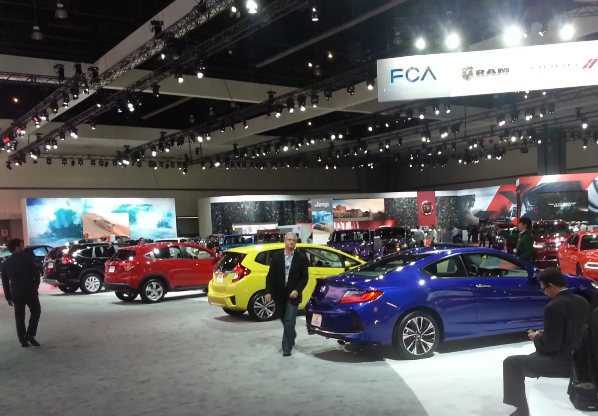 Brighter, more colorful hues were a theme of the LA Auto Show this year. (Nelly Wahl)