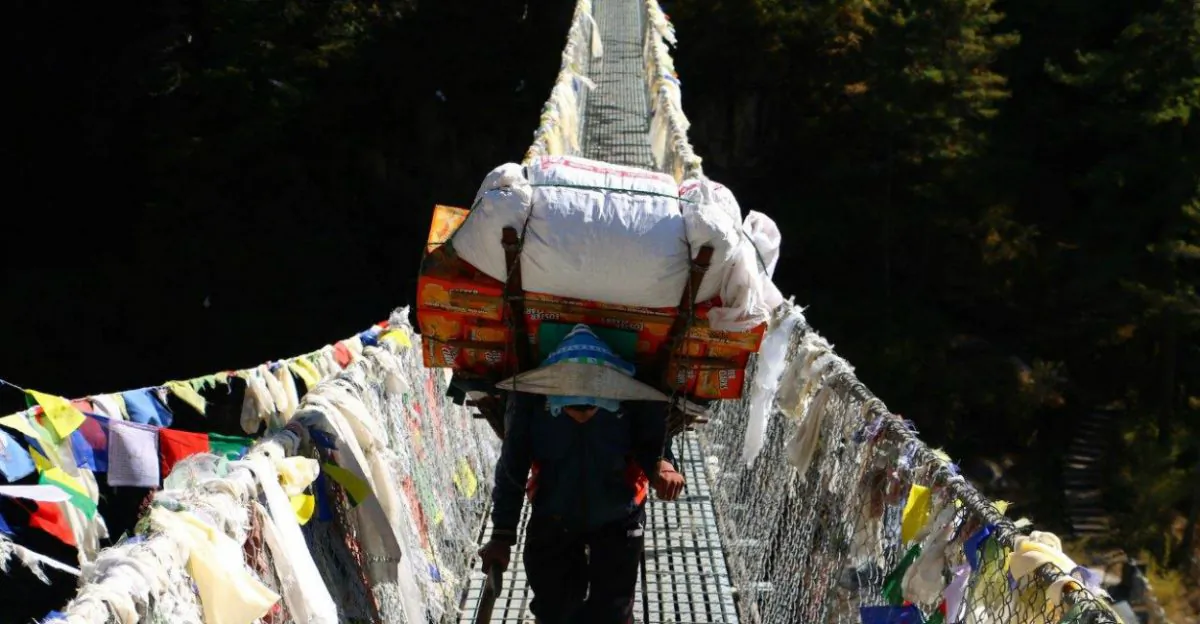 In Nepal’s Khumbu region, all trade is conducted on the backs of porters and pack animals. (Nolan Peterson/The Daily Signal)