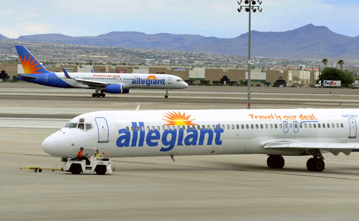 An Allegiant Airlines plane in a file photo. (AP Photo/David Becker, File)