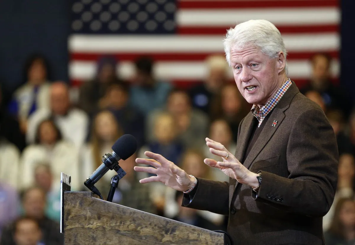 Former President Bill Clinton speaks during a campaign stop for his wife, Democratic presidential candidate Hillary Clinton, Monday, Jan. 4, 2016, in Nashua, N.H. (AP Photo/Jim Cole)