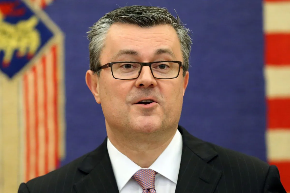 Croatian new Prime Minister Tihomir Oreskovic at a press conference in Zagreb on Dec. 23, 2015. (STR/AFP/Getty Images)