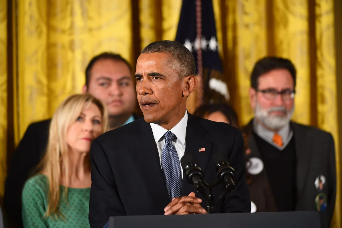 President Barack Obama delivers a statement on executive actions to reduce gun violence at the White House on Jan. 5, 2016. (Jim Watson/AFP/Getty Images)