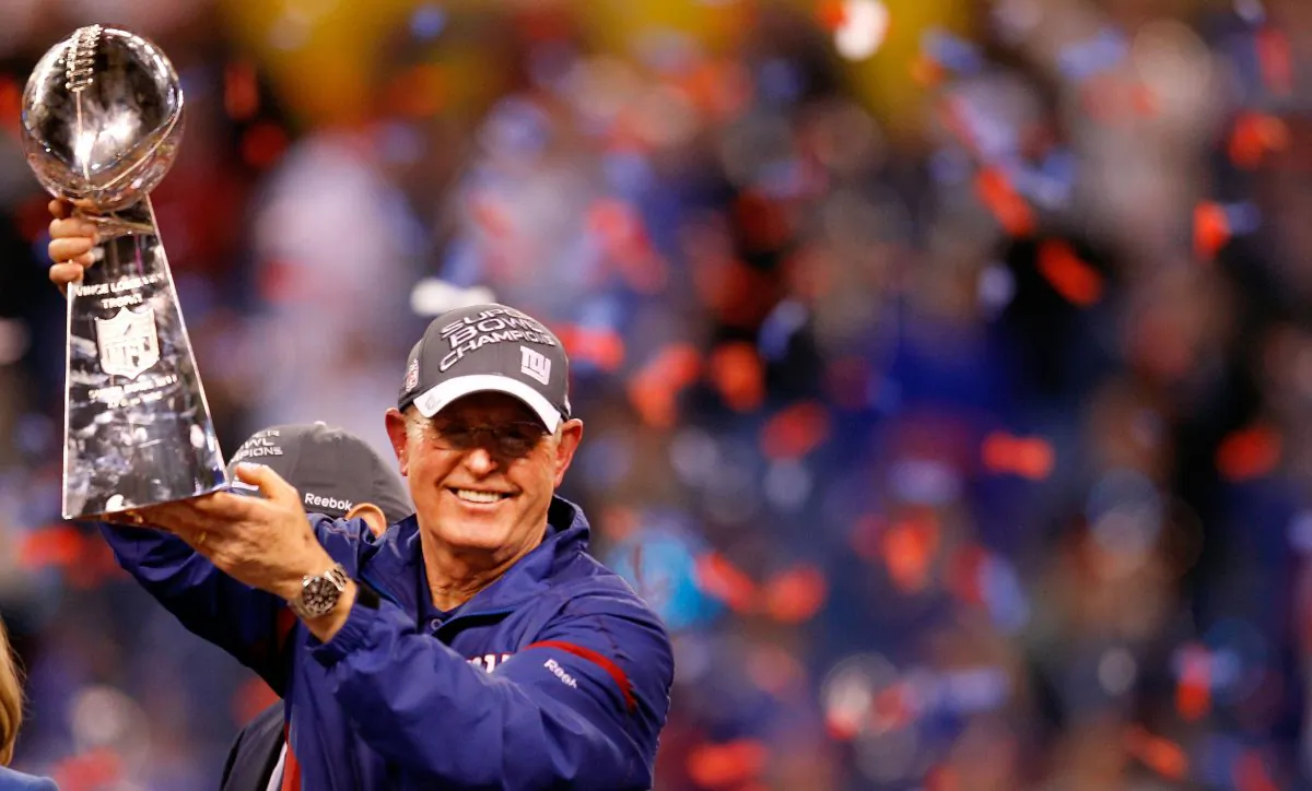Tom Coughlin coached the New York Giants to a pair of Super Bowl wins during his 12-year run. (Rob Carr/Getty Images) 