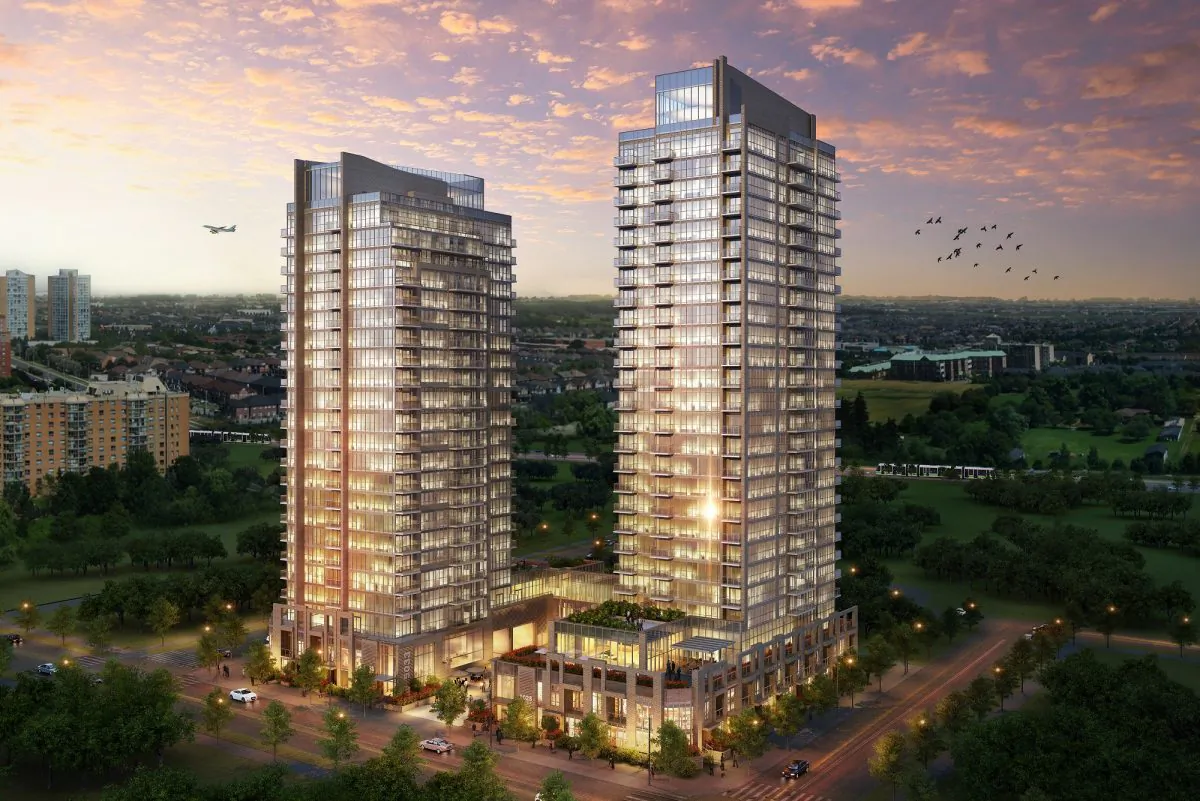 Rendering of Amber Condos, the fourth phase of Pinnacle International’s master-planned Pinnacle Uptown community currently in preconstruction at Hurontario and Eglinton in Mississauga. (Courtesy of Pinnacle International)