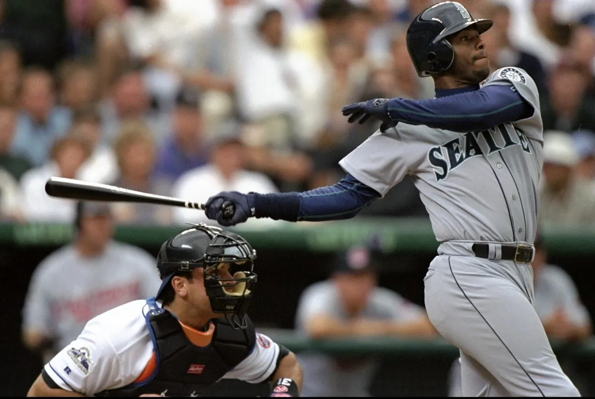 Ken Griffey Jr. hit 630 home runs and was named to 13 All-Star teams during his 22 seasons in the major leagues. (Brian Bahr/Allsport/Getty Images)