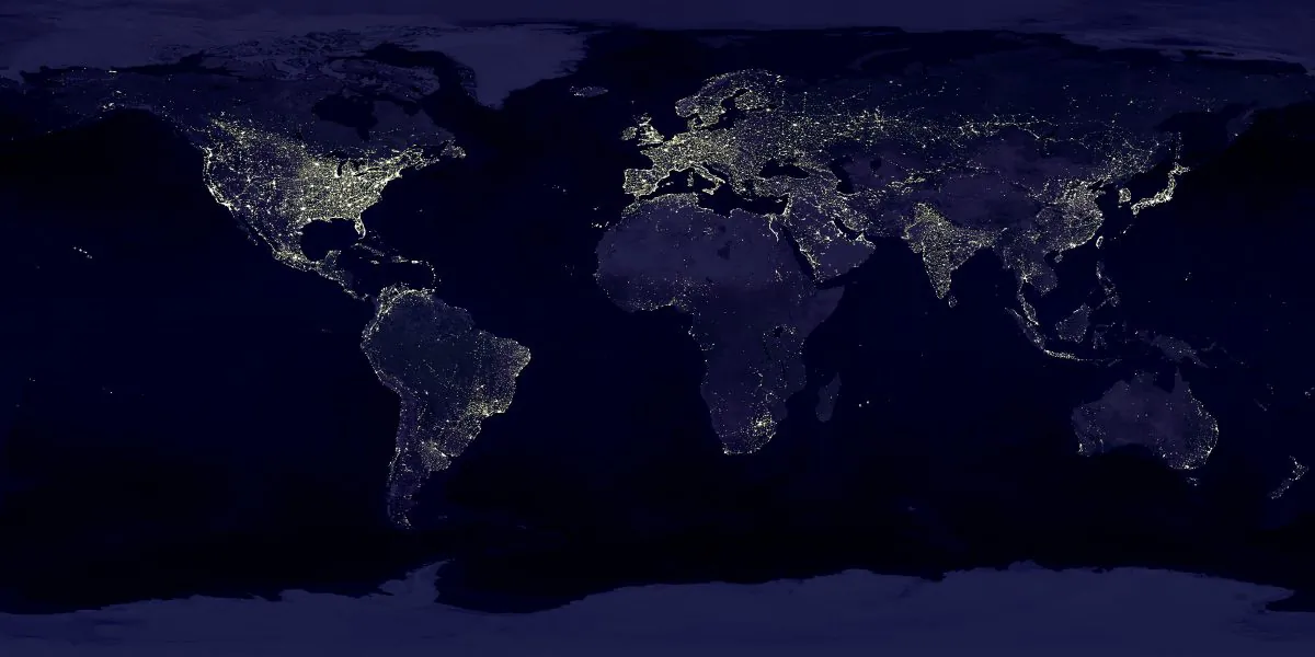 Photo of the earth at night. (Marc Imhoff/NASA)