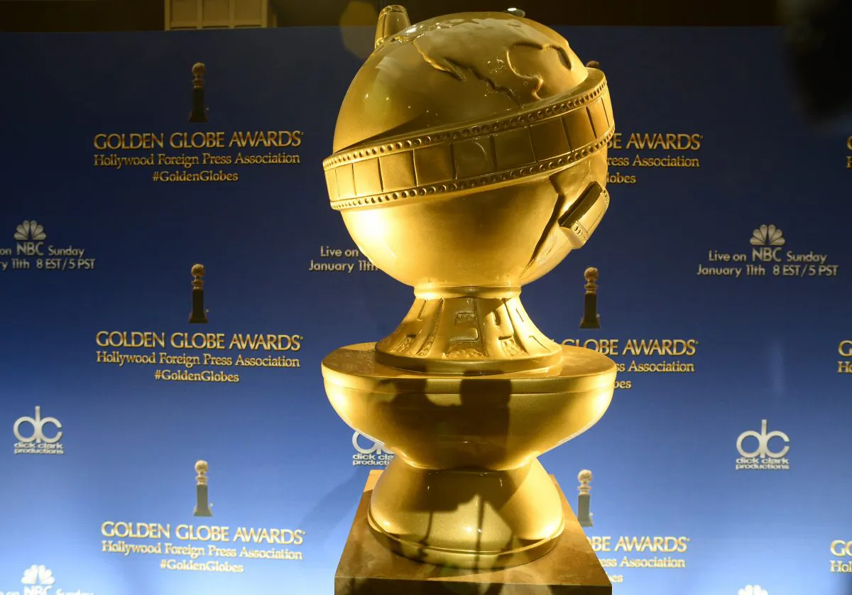 The stage is seen prior to the star of the 2015 Golden Globe Awards nominations announcement at the Beverly Hilton Hotel, in Beverly Hills, Calif., on Dec. 11, 2014. (Robyn Beck/AFP/Getty Images)
