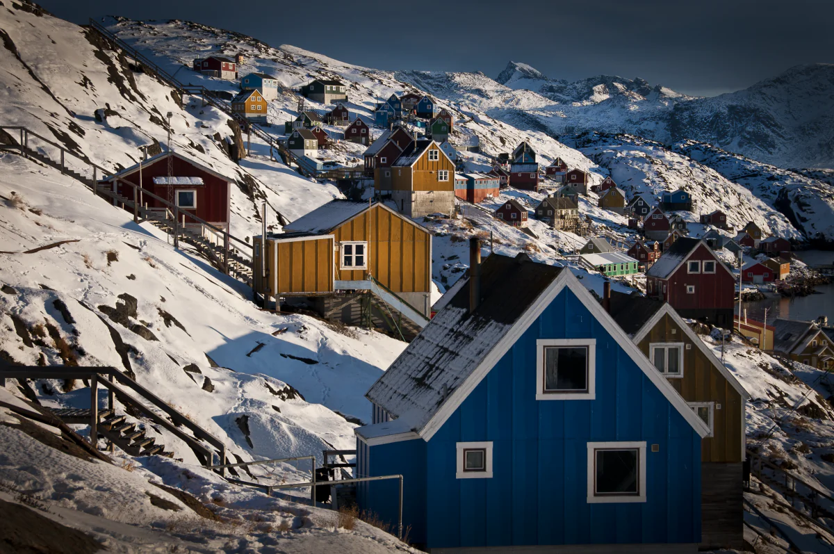 Kangaamiut, a small settlement about 75 minutes by boat from Maniitsoq in Greenland. (Mads Pihl/Visit Greenland)