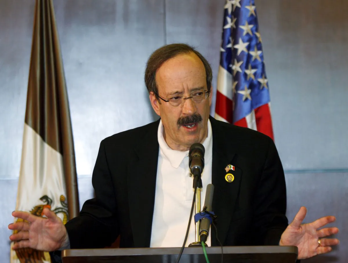 Rep. Eliot Engel (D-N.Y.), during a news conference in Mexico City, where Engel and four other congressmen visited with Mexican President Felipe Calderon. Maryland tax officials have revoked the Bronx Congressman's claim to thousands of dollars in tax breaks for a nearly $1 million home in a Washington suburb he's called his primary residence on tax documents for at least ten years.  (Marco Ugarte/AP Photo)